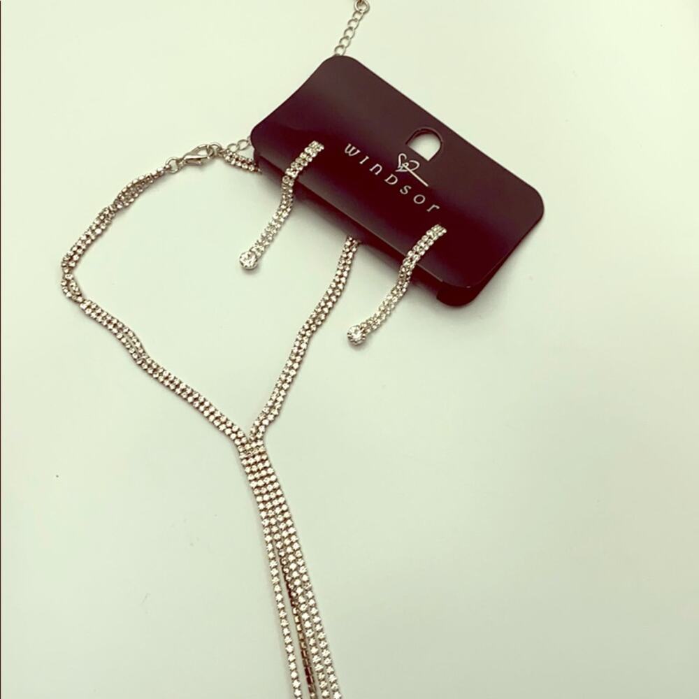 Windsor Prom Gem Earrings Necklace Set